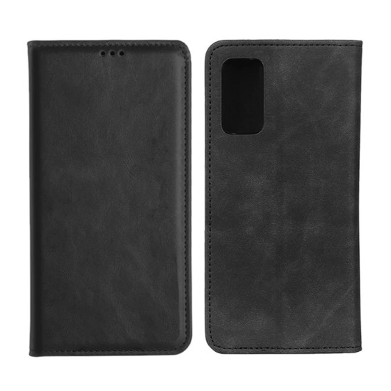 Capa Flip de Couro com Bolso Interno para Oppo Find X3 Lite Preto